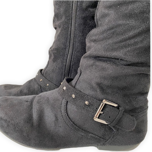 Women’s Black Mid-Calf Suede Boots Sizes 7 & 8 Available - Picture 5 of 8